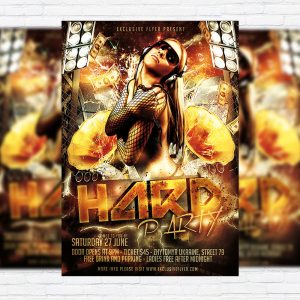 Hard Party - Premium Flyer Template + Facebook Cover