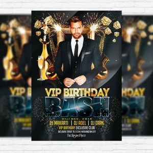Vip Birthday Bash - Premium PSD Flyer Template