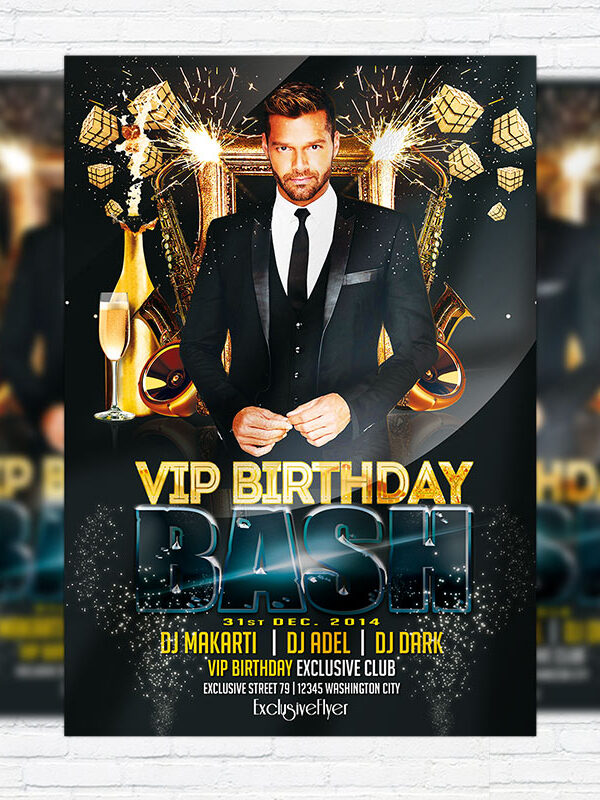 Vip Birthday Bash - Premium PSD Flyer Template