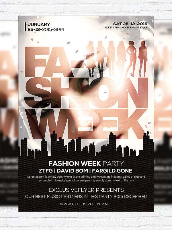 Fashion Week - Premium Flyer Template + Facebook Cover