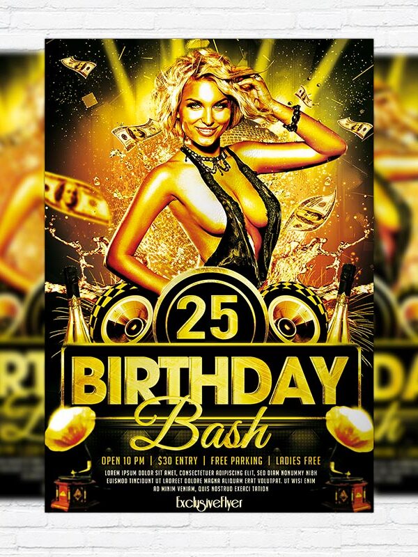 Birthday Bash - Premium PSD Flyer Template