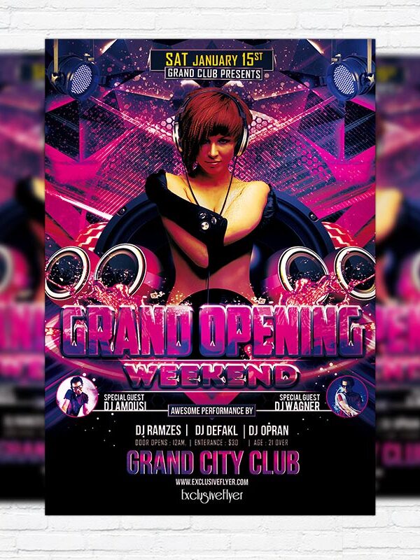Grand Opening Weekend - Premium PSD Flyer Template
