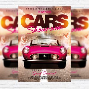 Car Showroom - Premium Flyer Template + Facebook Cover