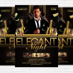 Elegant Night - Premium Flyer Template + Facebook Cover