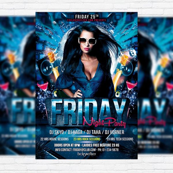 Friday Night Party - Premium PSD Flyer Template