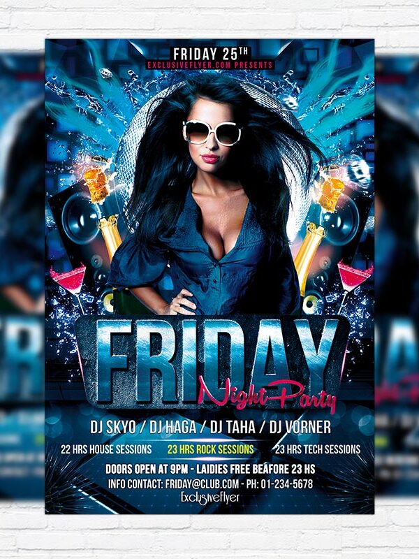 Friday Night Party - Premium PSD Flyer Template
