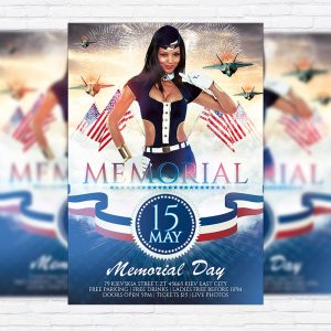 Memorial - Premium Flyer Template + Facebook Cover