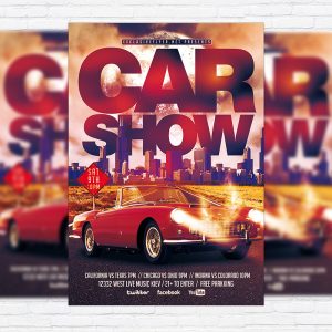 Car Show - Premium Flyer Template + Facebook Cover
