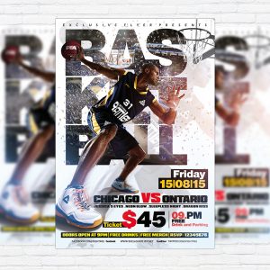 Basketball - Premium Flyer Template + Facebook Cover
