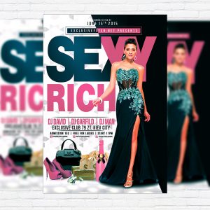 Sexy Rich - Premium Flyer Template + Facebook Cover