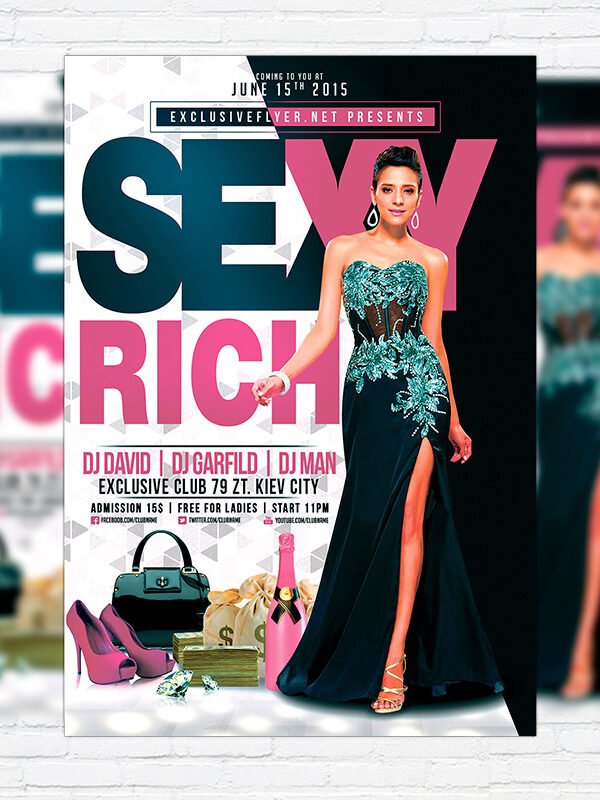 Sexy Rich - Premium Flyer Template + Facebook Cover