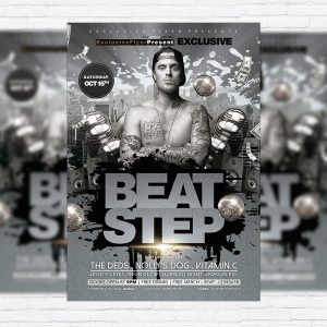 Beat Step - Premium Flyer Template + Facebook Cover