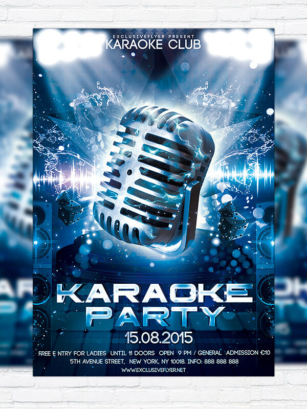 Karaoke Party - Premium PSD Flyer Template
