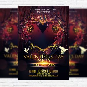 Valentine`s Day Party - Premium PSD Flyer Template