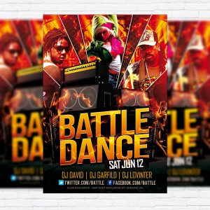 Battle Dance - Premium Flyer Template + Facebook Cover
