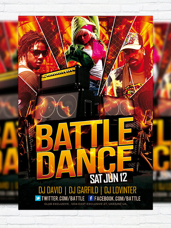 Battle Dance - Premium Flyer Template + Facebook Cover