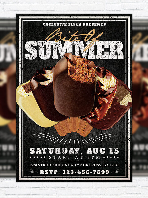 Bite Of Summer - Premium Flyer Template + Facebook Cover