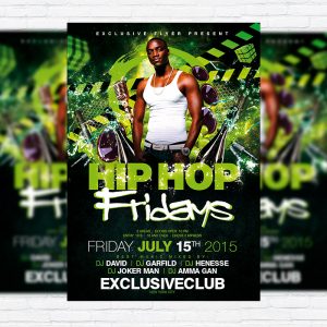 Hip Hop Fridays - Premium Flyer Template + Facebook Cover