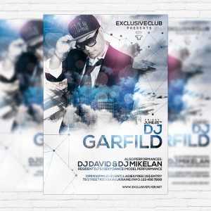Special Guest DJ Garfild - Premium Flyer Template + Facebook Cover