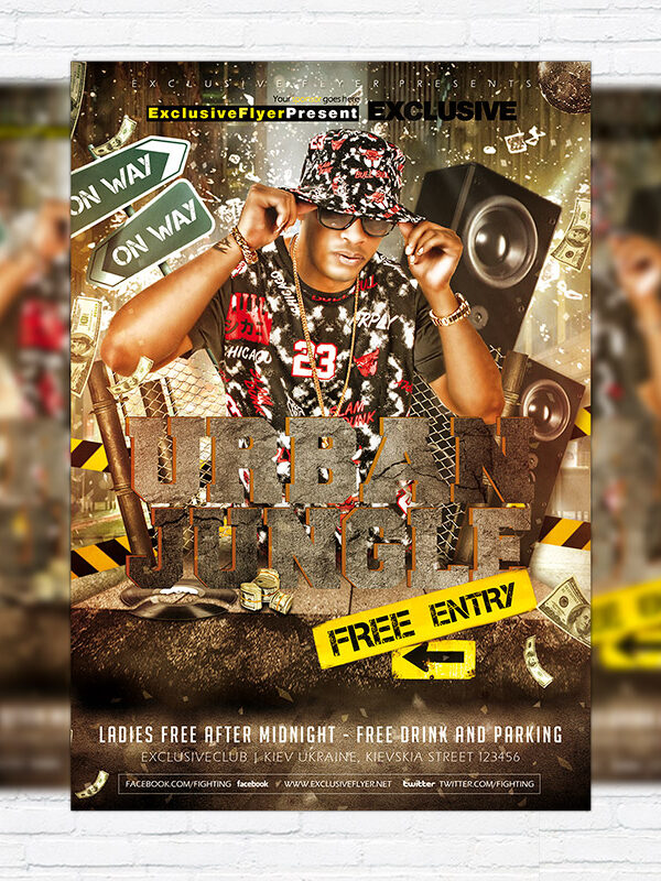 Urban Jungle - Premium Flyer Template + Facebook Cover