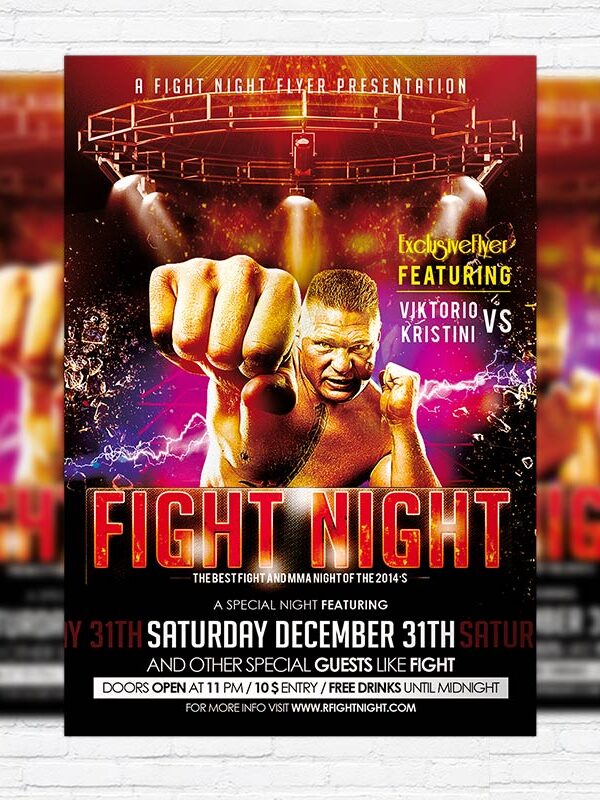 Fight Night - Premium PSD Flyer Template