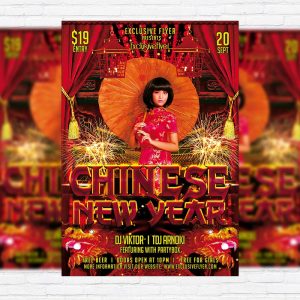 Exclusive Chinese New Year - Free Club and Party Flyer PSD Template