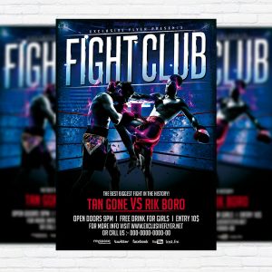 Fight Club - Premium Flyer Template + Facebook Cover