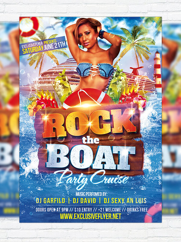 Rock The Boat - Premium Flyer Template + Facebook Cover