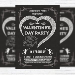 Minimal Valentine’s Day Party - Premium PSD Flyer Template