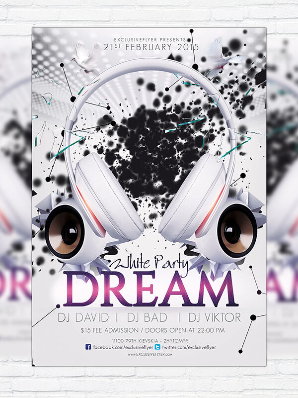 White Party Dream - Premium PSD Flyer Template