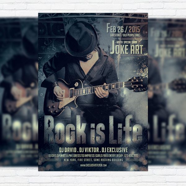 Rock Night Party - Premium PSD Flyer Template