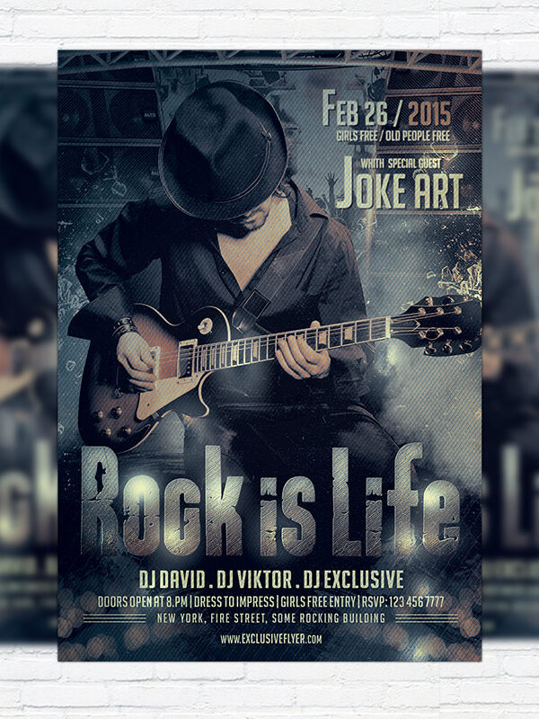 Rock Night Party - Premium PSD Flyer Template