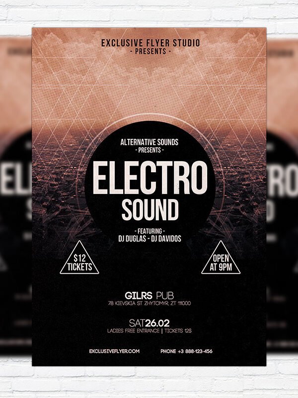 Electro Sound - Premium PSD Flyer Template