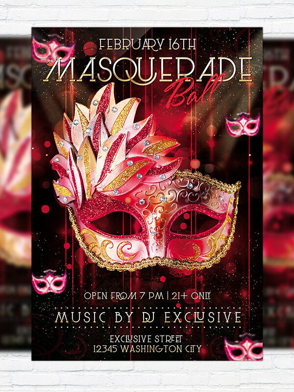 Masquerade Ball - Premium PSD Flyer Template