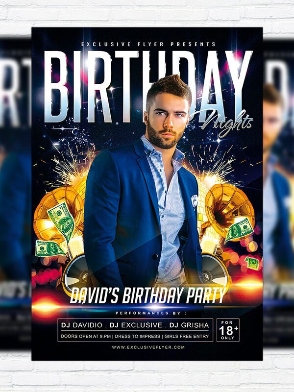 Birthday Nights - Premium PSD Flyer Template