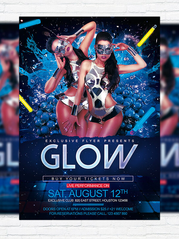 Glow - Premium Flyer Template + Facebook Cover