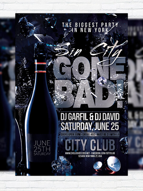 Gone Bad - Premium Flyer Template + Facebook Cover