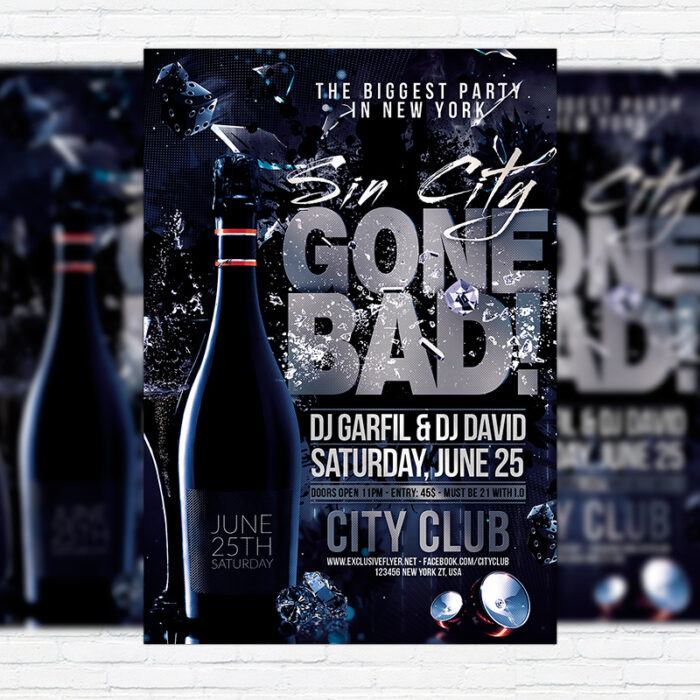 Gone Bad - Premium Flyer Template + Facebook Cover