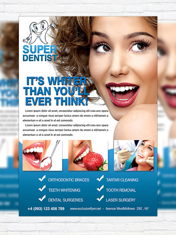 Dental Clinic - Free Club and Party Flyer PSD Template