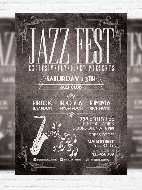 Jazz Fest - Premium PSD Flyer Template