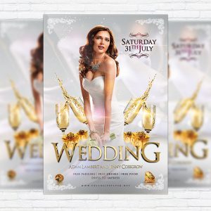 Wedding - Premium Flyer Template + Facebook Cover