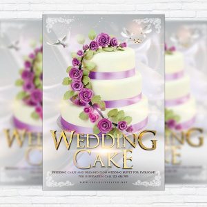 Wedding Cake - Premium Flyer Template + Facebook Cover