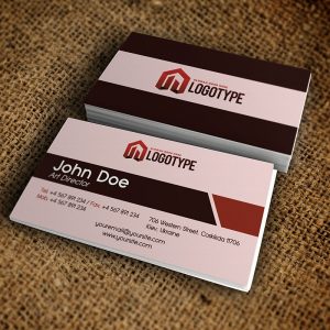 Corporate Brown Business Card - Free PSD Template