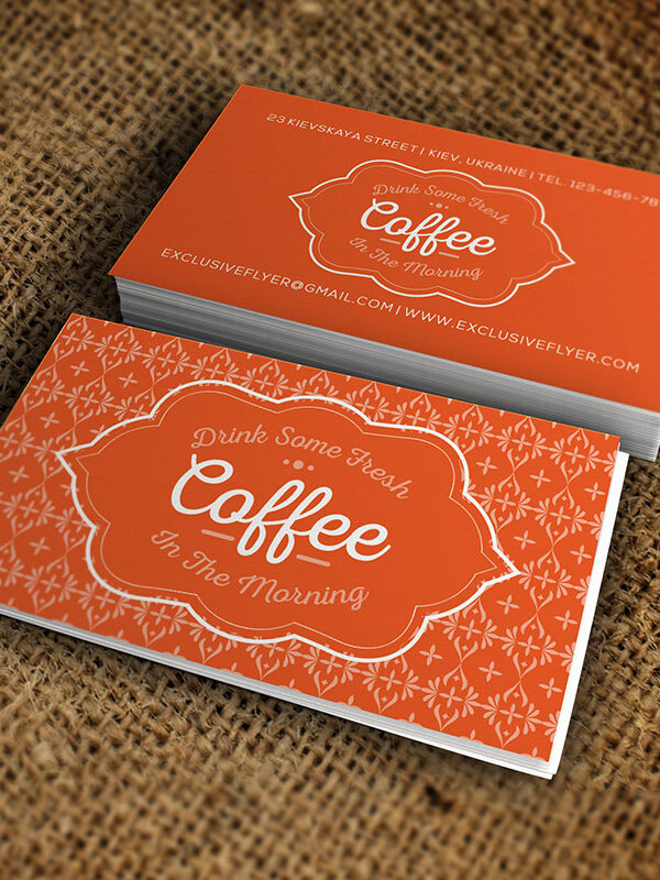 Vintage Cafe Business Card - Premium Business Card Template