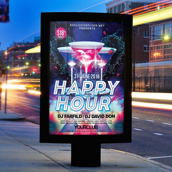 After Work Party Template - Flyer PSD + Instagram Ready Size