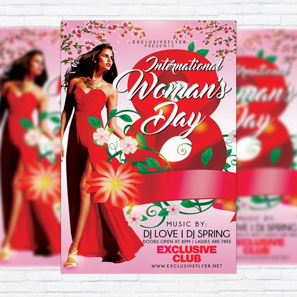 Women's Day Celebration Premium Flyer Template + Facebook Cover