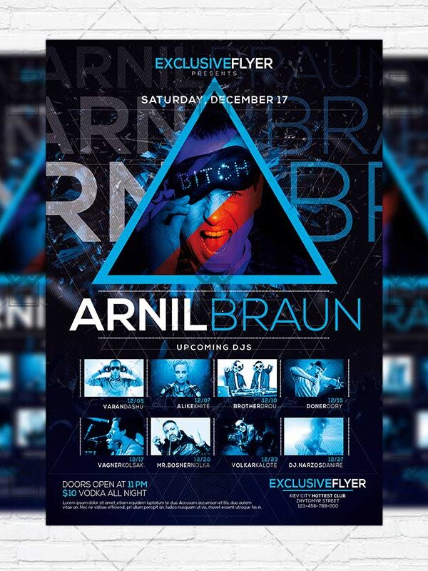 Dj Event - Premium Flyer Template + Facebook Cover-1