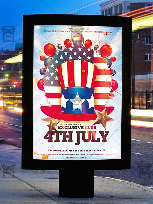 4th Of July – Premium Flyer Template + Instagram Size Flyer-2