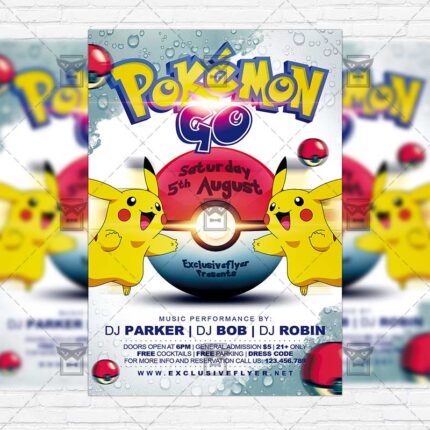 Anime Party PSD Flyer Template