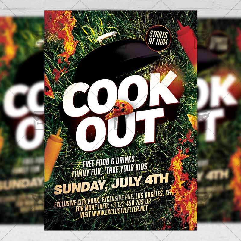Cook Out Premium A5 Flyer Template ExclsiveFlyer Free And Premium PSD Templates